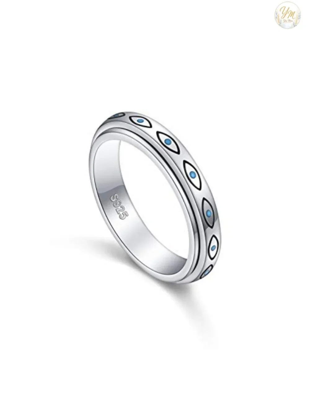S925 Sterling Silver Spinner Fidget Anxiety Ring